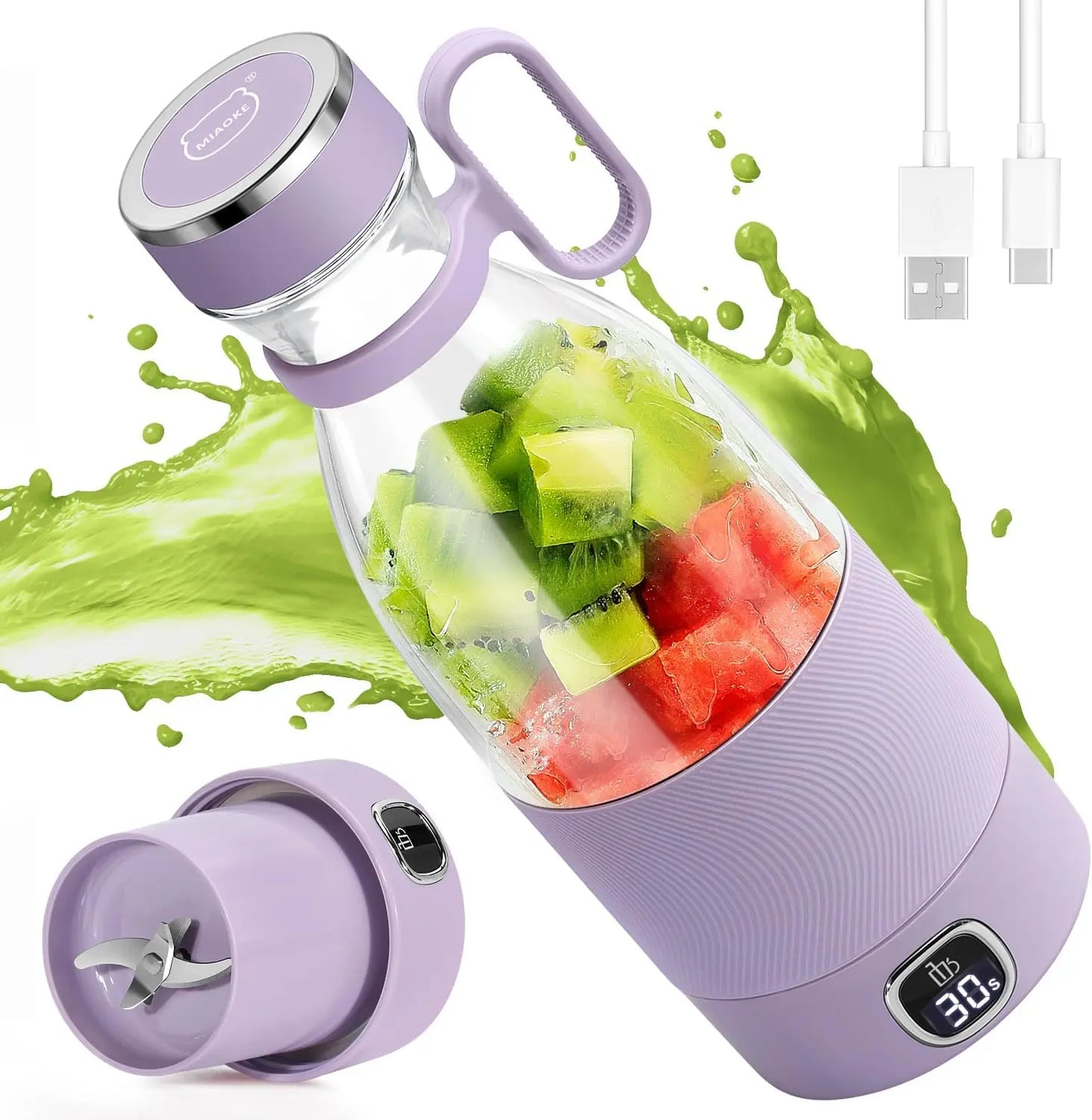 portable blender with 3D stainless steel blades