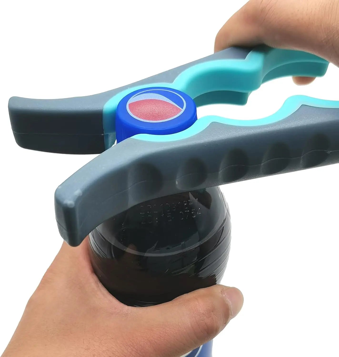 6-in-1 Jar & Bottle Opener for Seniors, Arthritis, and Weak Hands – Blue/Grey