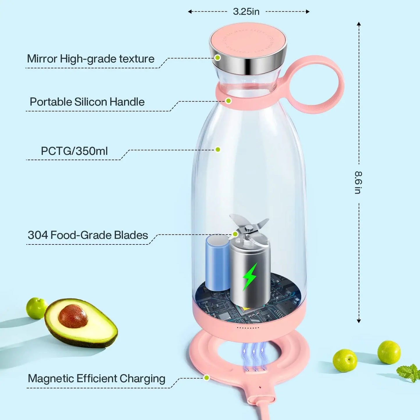 BPA-free portable smoothie maker for gym and office