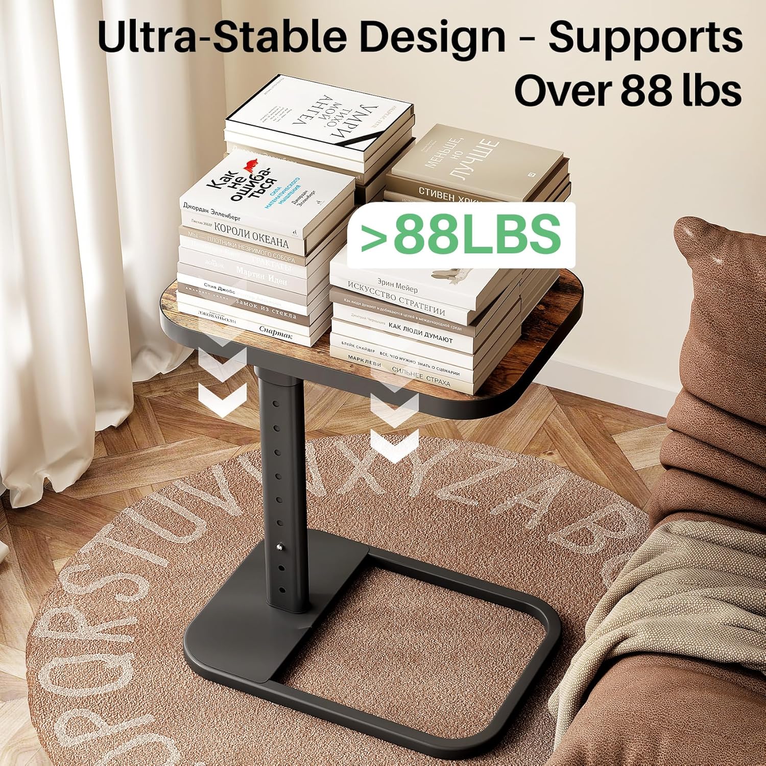Adjustable TV Tray Table – Flip-Top Sofa Side Table for Couch, Bed, Laptop & Small Spaces