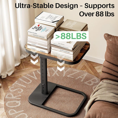 Adjustable TV Tray Table – Flip-Top Sofa Side Table for Couch, Bed, Laptop & Small Spaces
